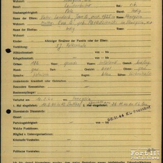 Dokumentacja KL Buchenwald - karta więźnia