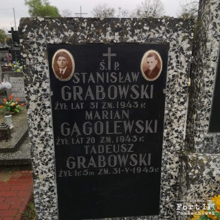 Grób Stanisława Grabowskiego na cmentarzu w Pomiechowie.