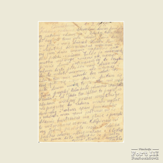 List wysłany 1 września 1943 r. przez Stanisławę Lewandowską z Fortu III w Pomiechówku do siostry Janiny Gołaszewskiej (2 strona)