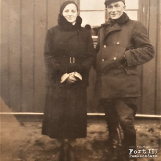 Mieczysław Olenderek z żoną Barbarą