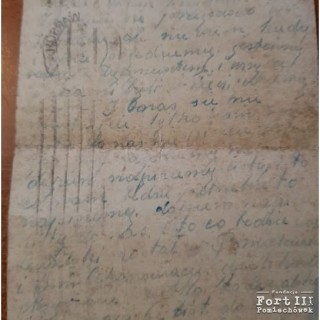 List Stefana Świderskiego z więzienia na ul. Daniłowiczowskiej 7 w W-wie, w drodze z Fortu do KL Mauthausen (str. 2)
